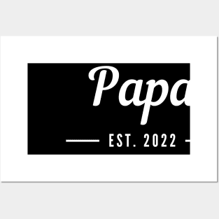 Papa EST. 2022. Simple Typography Design For The New Dad Or Dad To Be. Posters and Art